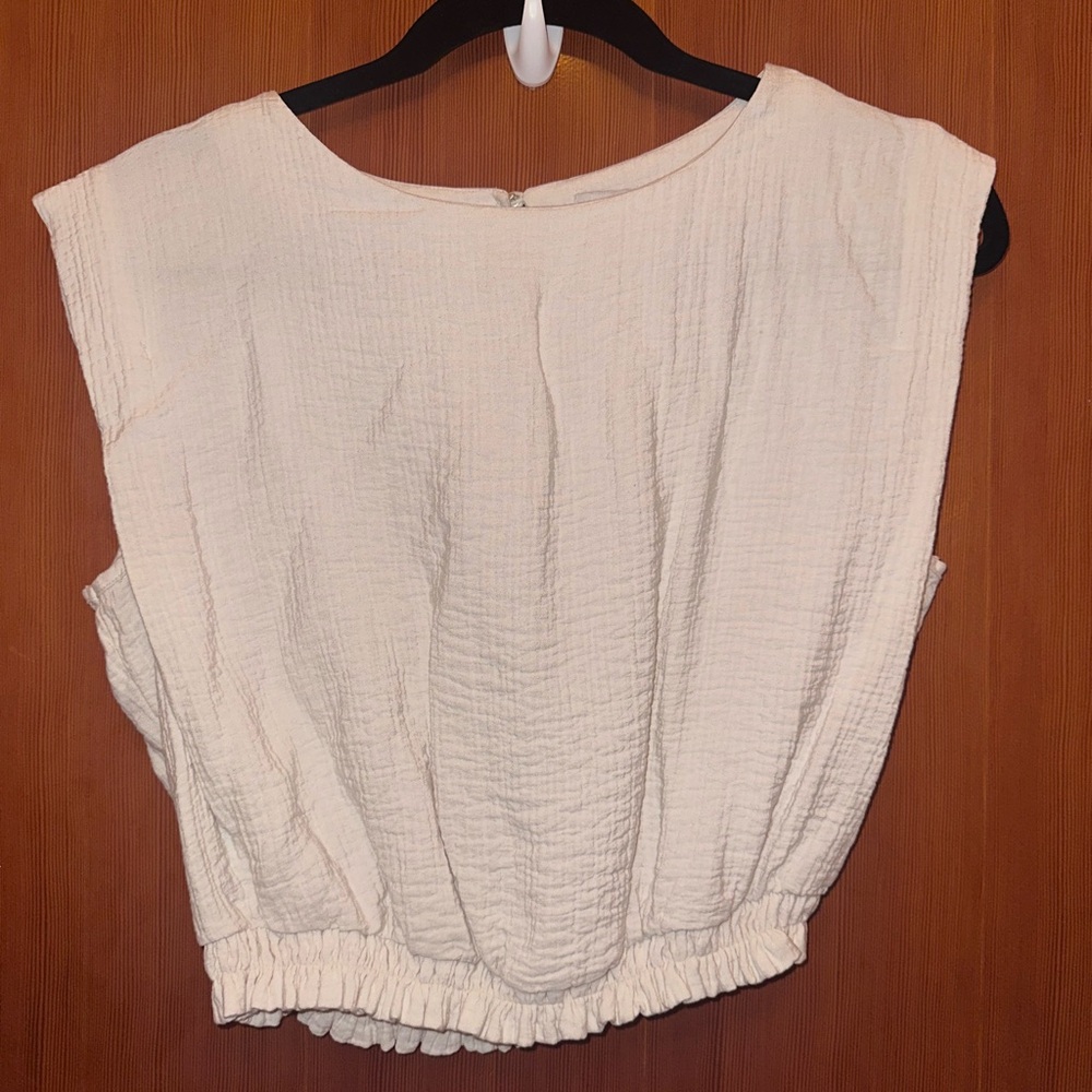 A New Day (Target) Cream Textured Blouse
